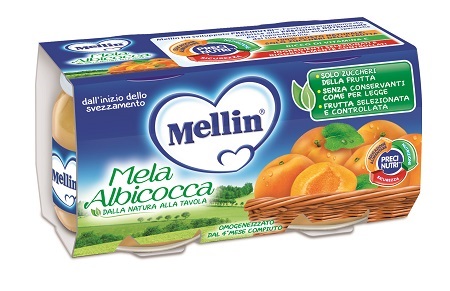MELLIN OMOGENEIZZATO MELA/ALBICOCCA 100 G 2 PEZZI - Farmacia Del Monaco