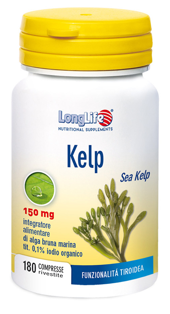 LONGLIFE KELP ALGA BRUNA 180 COMPRESSE - Farmacia Del Monaco