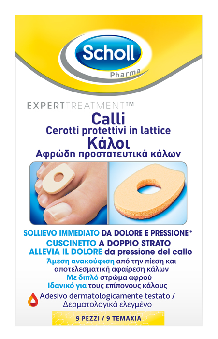 CEROTTO PROTETTIVO PER CALLI SCHOLL IN LATTICE 9 PEZZI - Farmacia Del Monaco