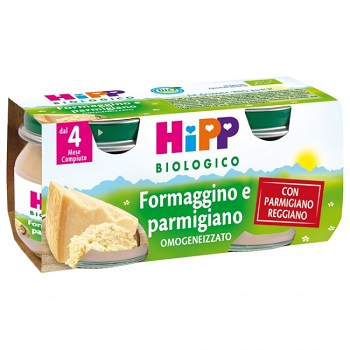 HIPP BIO OMOGENEIZZATO FORMAGGINO AI TRE FORMAGGI 2X80 G - Farmacia Del Monaco