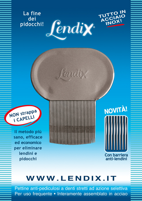 LENDIX PETTINE PREMIUM ANTIPIDOCCHI IN ACCIAIO - Farmacia Del Monaco