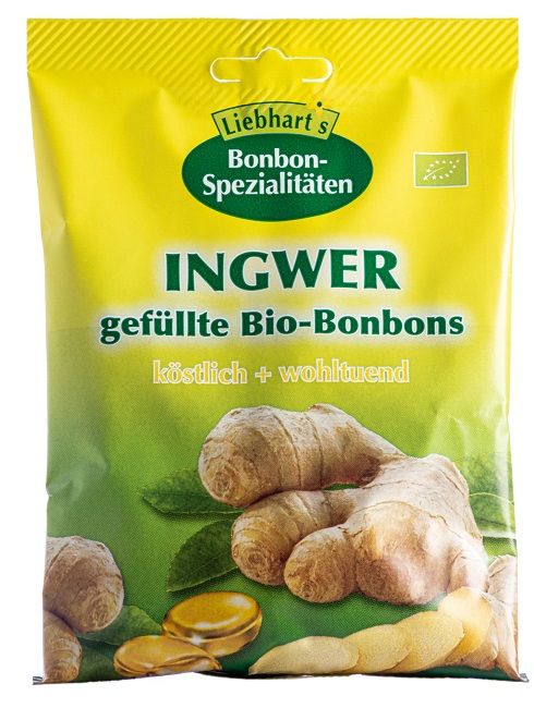BONBONS ZENZERO BIO 100 G 18 CARAMELLE RIPIENE - Farmacia Del Monaco