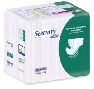 PANNOLONE PER INCONTINENZA A MUTANDINA SERENITY SOFTDRY MAXI LARGE 15 PEZZI - Farmacia Del Monaco