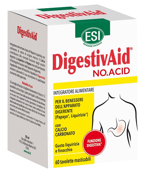 ESI DIGESTIVAID NO ACID 60 TAVOLETTE - Farmacia Del Monaco
