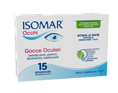 ISOMAR OCCHI GOCCE OCULARI ALL'ACIDO IALURONICO 0,20% 15 FLACONCINI - Farmacia Del Monaco