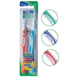 GUM SUPER TIP 463 COMPACT SPAZZOLINO MEDIO BONUS PACK 2 PEZZI - Farmacia Del Monaco