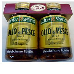 BODY SPRING OLIO DI PESCE OMEGA 3 CONFEZIONE BIPACK 50 CAPSULE X 2 - Farmacia Del Monaco