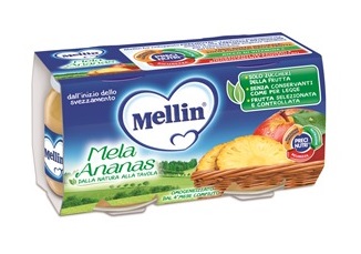 MELLIN OMOGENEIZZATO MELA ANANAS 100 G 2 PEZZI - Farmacia Del Monaco