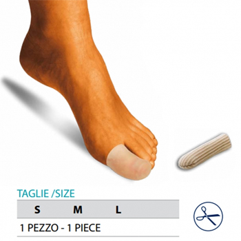 ORIONE OK PED G105 CAPPUCCIO PROTEGGI DITA GEL POLIMERO RIVESTITO TESSUTO L 1 PEZZO - Farmacia Del Monaco