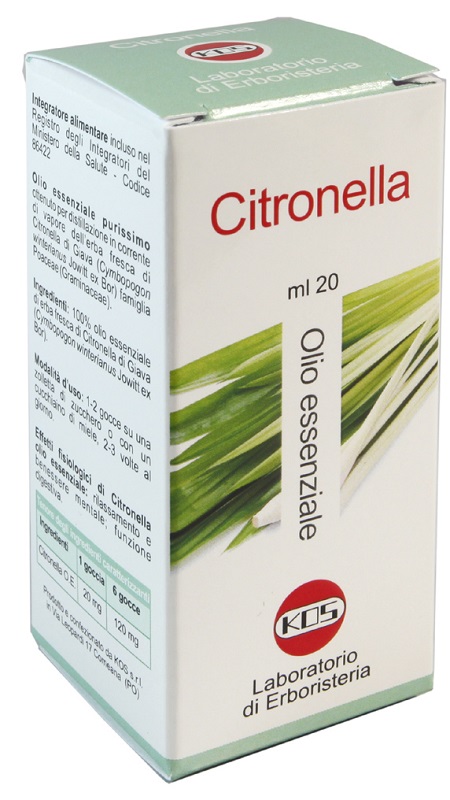 CITRONELLA OLIO ESSENZIALE 20 ML - Farmacia Del Monaco