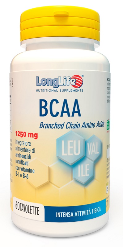 LONGLIFE BCAA 1250 MG 60 TAVOLETTE - Farmacia Del Monaco