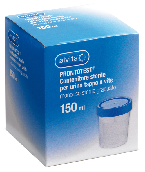 CONTENITORE PER URINA ALVITA PRONTOTEST GRADUATO CON TAPPO A VITE - Farmacia Del Monaco