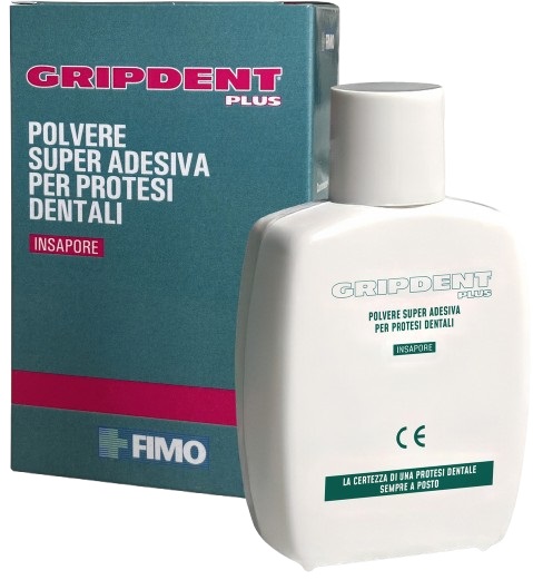 GRIPDENT PLUS POLVERE SUPER ADESIVA PER PROTESI DENTALI 40 G - Farmacia Del Monaco