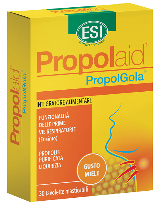 ESI PROPOLAID TAVOLETTE GOLA MIELE 30 TAVOLETTE - Farmacia Del Monaco