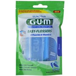 GUM EASY FLOSSERS FILO INTERDENTALE CON FORCELLA 30 PEZZI - Farmacia Del Monaco