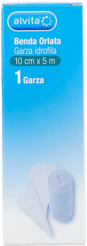 BENDA ORLATA GARZA IDROFILA ALVITA 10X500CM - Farmacia Del Monaco