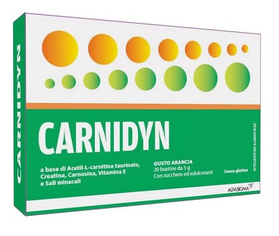 CARNIDYN 20 BUSTINE DA 5 G GUSTO ARANCIA - Farmacia Del Monaco