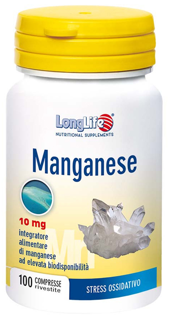 LONGLIFE MANGANESE 10 MG 100 COMPRESSE - Farmacia Del Monaco