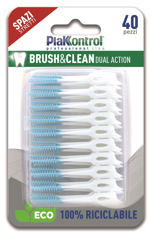 PLAKKONTROL BRUSH & CLEAN SCOVOLINI SPAZI STRETTI 40 PEZZI - Farmacia Del Monaco