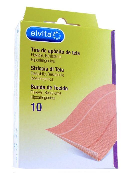 CEROTTO IN STRISCIA DI TELA ALVITA 10 X 6 CM 10 PEZZI - Farmacia Del Monaco