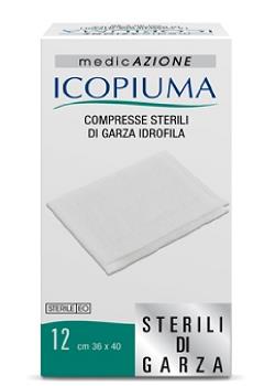 ICOPIUMA GARZA COMPRESSA IDROFILA 36X40CM 12 PEZZI - Farmacia Del Monaco