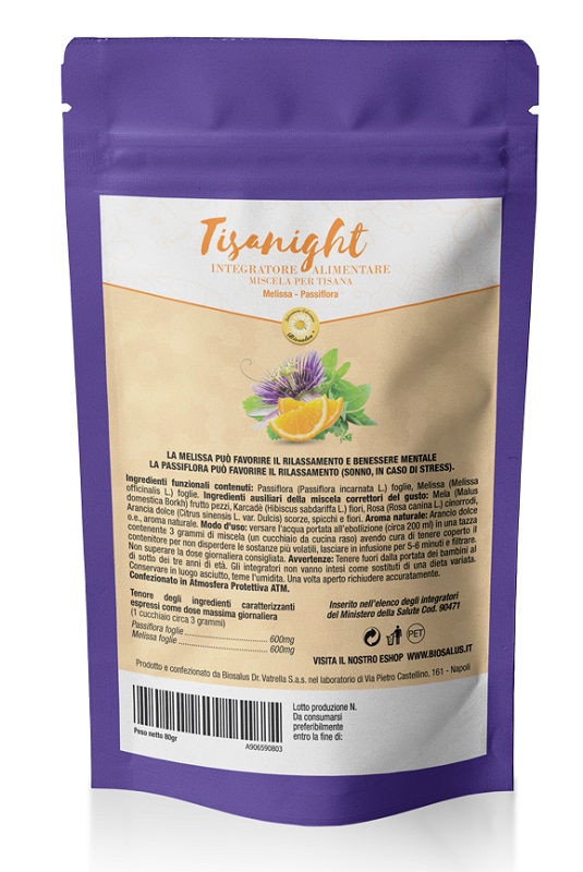 TISANIGHT MISCELA DI ERBE 80 G TAGLIO TISANA - Farmacia Del Monaco