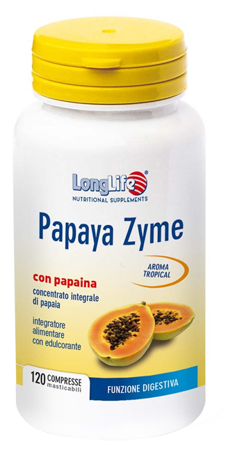 LONGLIFE PAPAYA ZYME 120 COMPRESSE MASTICABILI - Farmacia Del Monaco