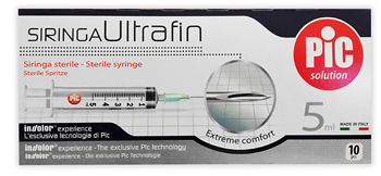 SIRINGA PIC ULTRAFINE 5 ML AGO 14 10 PEZZI - Farmacia Del Monaco