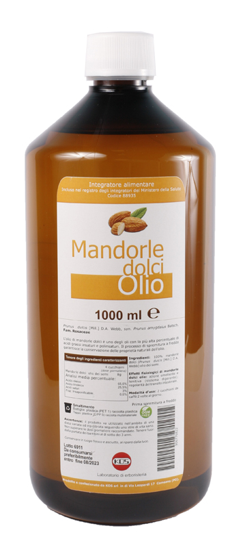 MANDORLE DOLCI OLIO 1000 ML - Farmacia Del Monaco
