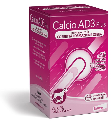 CALCIO AD3 PLUS 40 COMPRESSE APPETIBILI - Farmacia Del Monaco