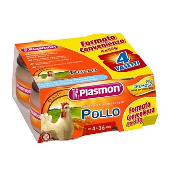 PLASMON OMOGENEIZZATO POLLO CON GIFT 4 X 80 G - Farmacia Del Monaco