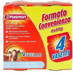 PLASMON OMOGENEIZZATO VITELLO 4 X 80 G - Farmacia Del Monaco