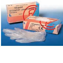 GUANTO IN VINILE CONFORT MISURA EXTRA LARGE ANTIADERENTE BIOCOMPATIBILE UTILIZZABILE ANCHE A CONTATTO CON SOSTANZE ALIMENTARI 100 PEZZI SENZA POLVERE - Farmacia Del Monaco