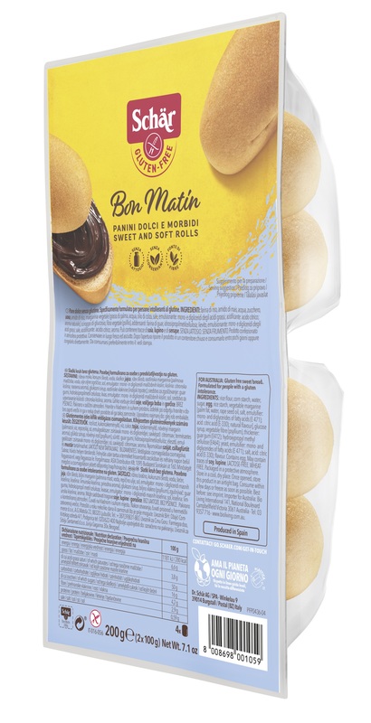 SCHAR BON MATIN PANINI DOLCI E MORBIDI SENZA LATTOSIO 2 PEZZI DA 100 G - Farmacia Del Monaco