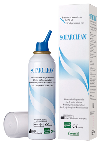 SOLUZIONE FISIOLOGICA SOFARCLEAN 150ML IN BOMBOLETTA PRESSURIZZATA - Farmacia Del Monaco