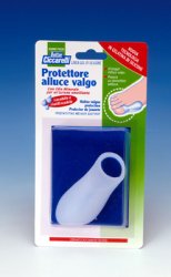 PROTETTORE ALLUCE VALGO REALIZZATO IN GEL DI SILICONE BIANCOSEMITRASPARENTE SAGOMATO PER AVVOLGERE LA PARTE DOLENTE E SENSIBILE DELL'ALLUCE IGIENEPIEDE 1 PEZZO - Farmacia Del Monaco