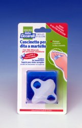 CUSCINETTO PER DITA A MARTELLO REALIZZATO IN GEL DI SILICONEBIANCO SEMITRASPARENTE SAGOMATA PER PROTEGGERE E DISTENDERE LE DITA CONTRATTE IGIENEPIEDE 2 PEZZI - Farmacia Del Monaco