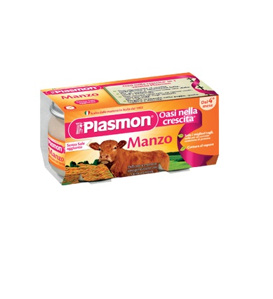 PLASMON OMOGENEIZZATO MANZO 4 X 80 G - Farmacia Del Monaco