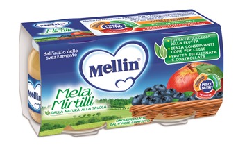 MELLIN OMOGENEIZZATO MELA MIRTILLO 100 G 2 PEZZI - Farmacia Del Monaco