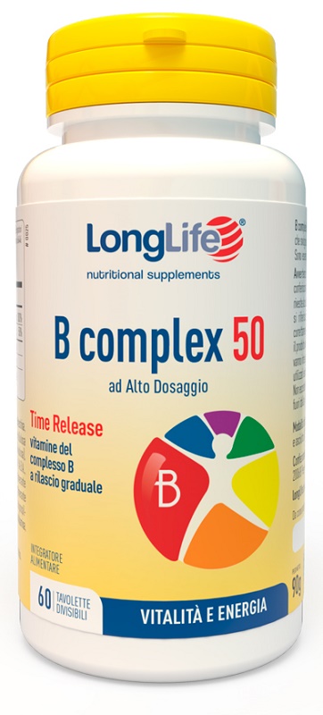 LONGLIFE B COMPLEX 50 RILASCIO GRADUALE 60 TAVOLETTE DIVISIBILI - Farmacia Del Monaco