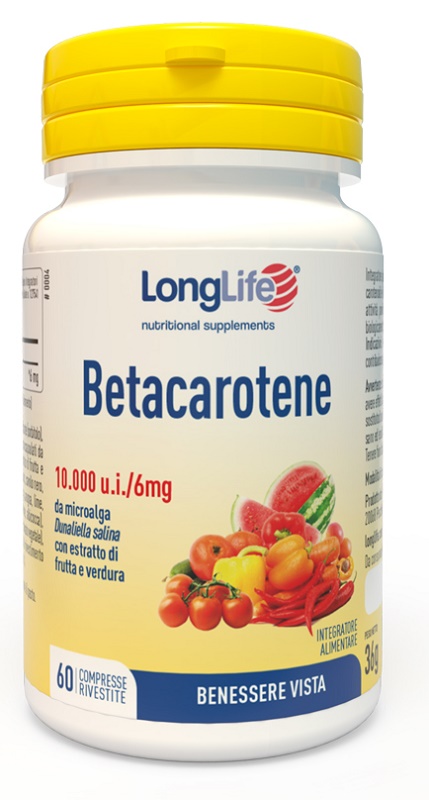 LONGLIFE BETACAROTENE 60 COMPRESSE - Farmacia Del Monaco