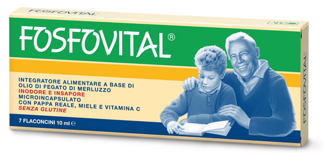 FOSFOVITAL OLIO FEGATO DI MERLUZZO 7 FLACONCINI - Farmacia Del Monaco