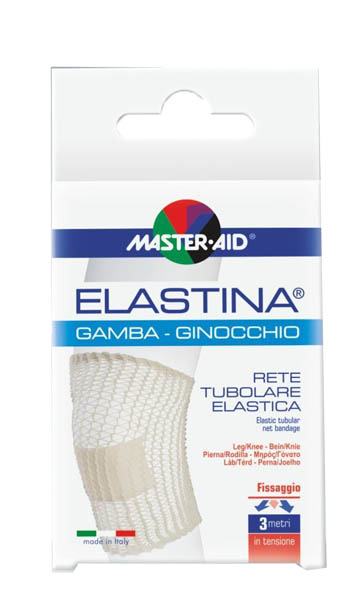 RETE TUBOLARE ELASTICA IPOALLERGENICA MASTER-AID ELASTINA GAMBA/GINOCCHIO 3 MT IN TENSIONE CALIBRO 5 CM - Farmacia Del Monaco