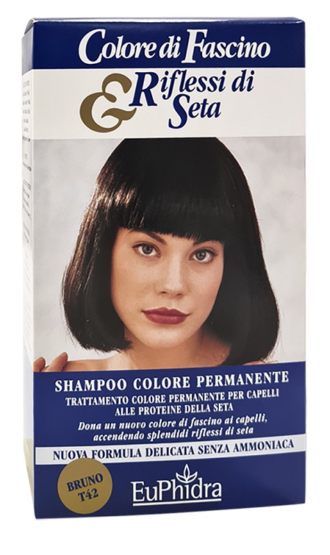 EUPHIDRA COLORE DI FASCINO & RIFLESSI DI SETA SHAMPOO COLORE PERMANENTE 42 BRUNO 120 ML - Farmacia Del Monaco