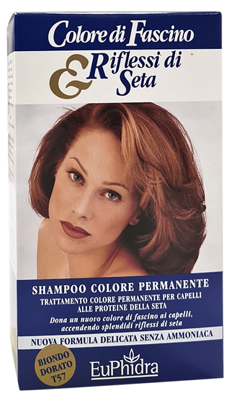 EUPHIDRA COLORE DI FASCINO & RIFLESSI DI SETA SHAMPOO COLORE PERMANENTE 57 BIONDO DORATO 120 ML - Farmacia Del Monaco