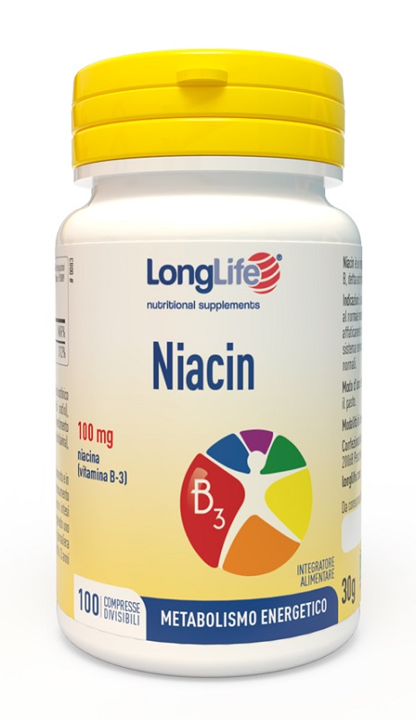 LONGLIFE NIACIN 100 MG 100 COMPRESSE DIVISIBILI - Farmacia Del Monaco