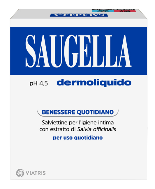 SAUGELLA DERMOLIQUIDO PH 4,5 SALVIETTINE IGIENE INTIMA BENESSERE QUOTIDIANO 10 PEZZI - Farmacia Del Monaco