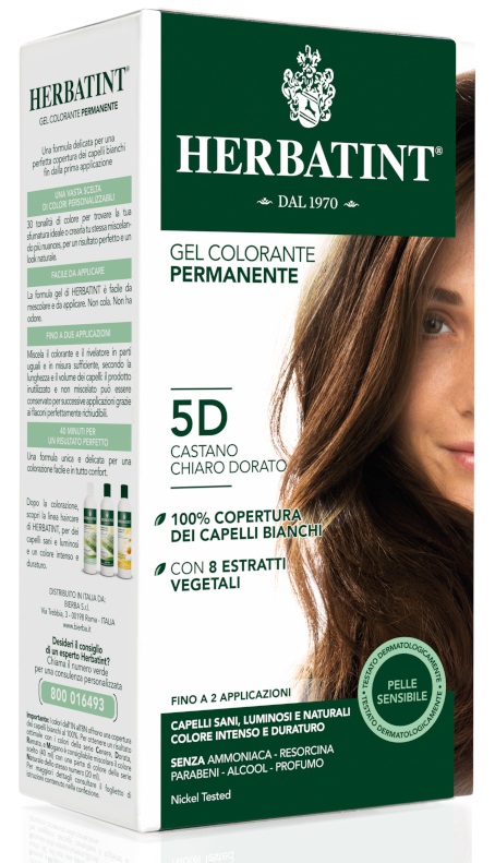 HERBATINT 5D CASTANO CHIARO DORATO 150 ML - Farmacia Del Monaco