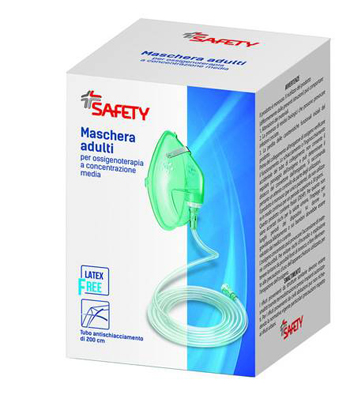 MASCHERA PER OSSIGENOTERAPIA CON TUBO 200CM - Farmacia Del Monaco