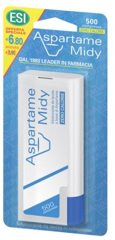 ESI ASPARTAME MIDY 500 COMPRESSE CON DISPENSER - Farmacia Del Monaco